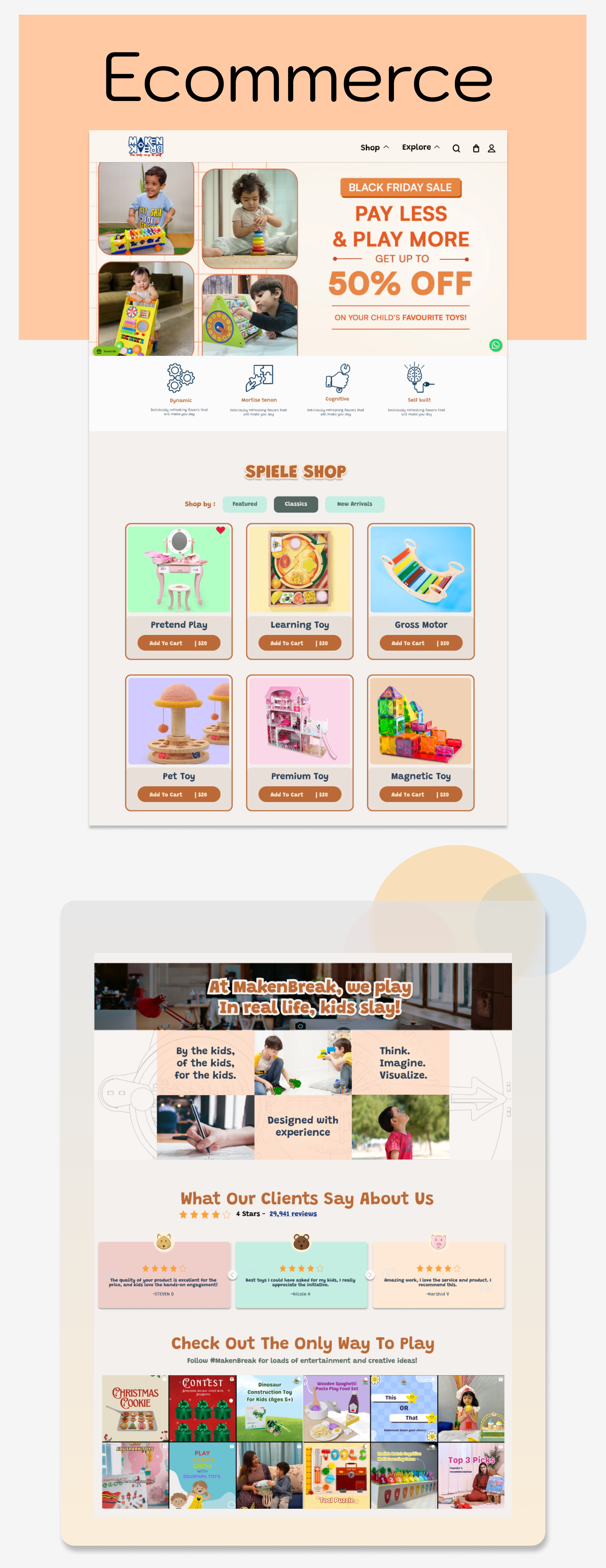 MakenBreak e-commerce homepage